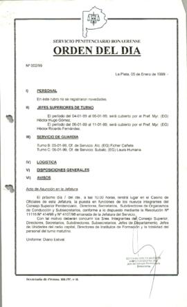 Orden del Día N° 2 1999-01-05