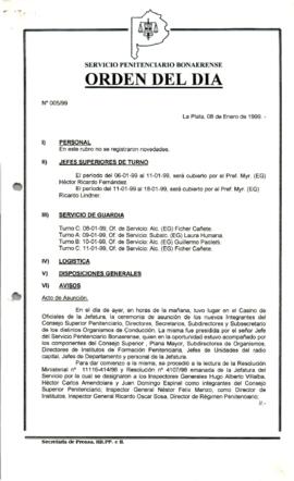 Orden del Día N° 5 1999-01-08