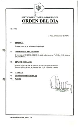 Orden del Día N° 41 1999-03-1