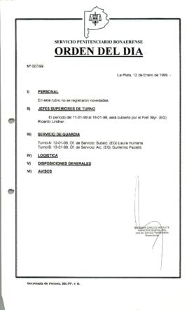 Orden del Día N° 7 1999-01-12