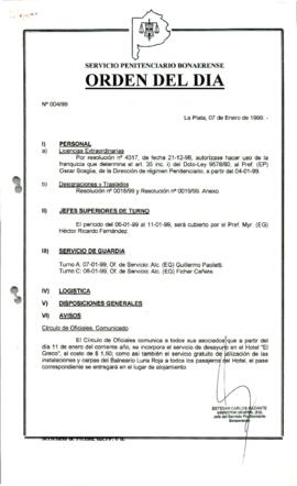 Orden del Día N° 4 1999-01-07