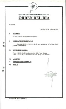 Orden del Día N° 17 1999-01-26