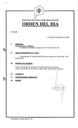 Orden Del día N° 22 1999-02-02