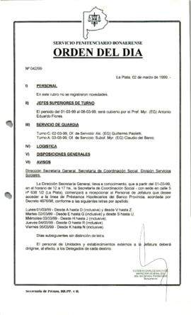 Orden del Día N° 42 1999-03-2